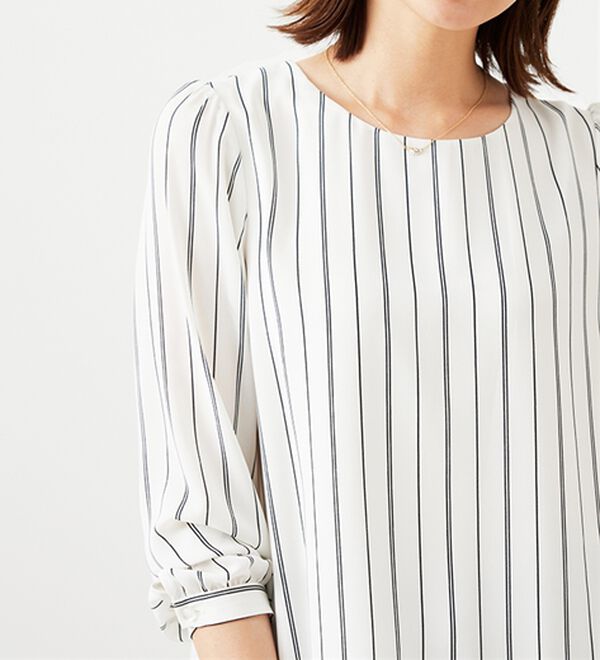 BELLUNA（ベルーナ）の「ジョーゼット素材裾ティアードブラウス（ブラウス）」｜詳細画像