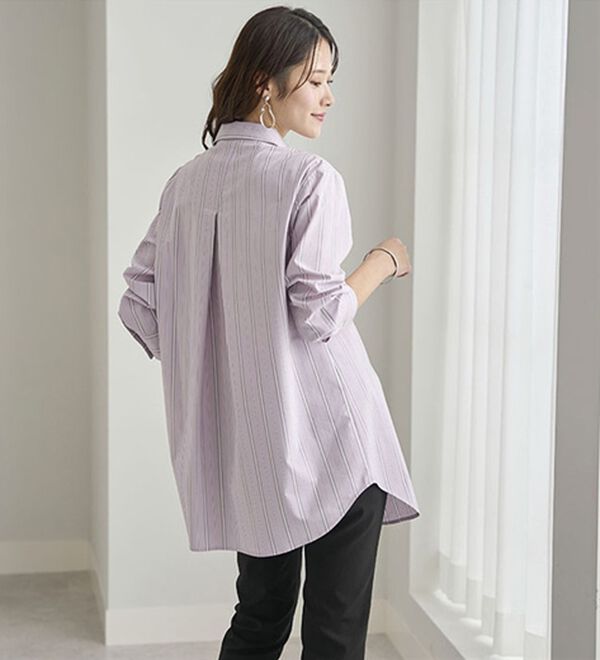 BELLUNA（ベルーナ）の「＜ＳＯＬＯＴＥＸ（Ｒ）＞ストレッチビッグシャツ（シャツ）」｜詳細画像