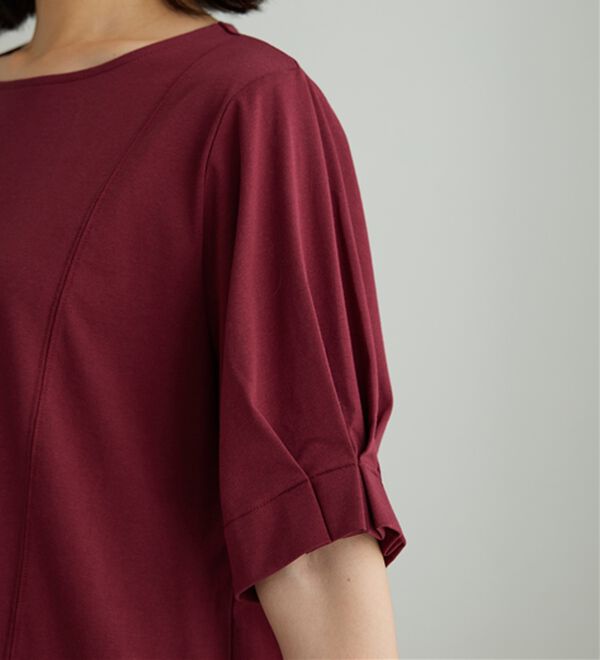 BELLUNA（ベルーナ）の「【接触冷感】ヒンヤリ！袖タックデザインプルオーバー（カットソー）」｜詳細画像