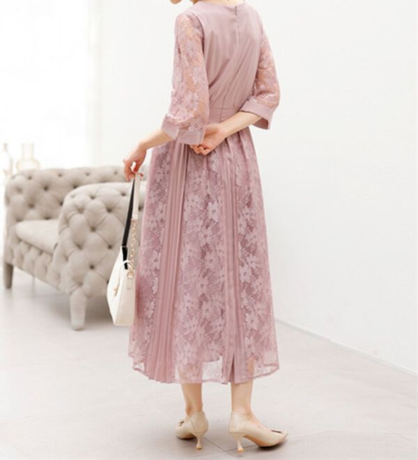 レース＆プリーツワンピジャケットセット - ベルーナ【公式】