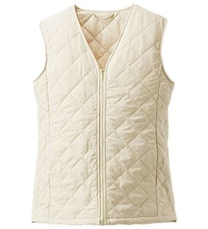 BELLUNA（ベルーナ）の「【マジ軽ウォーム】蓄熱保温キルトベスト（ポーチ付）（ベスト）」｜オフ白