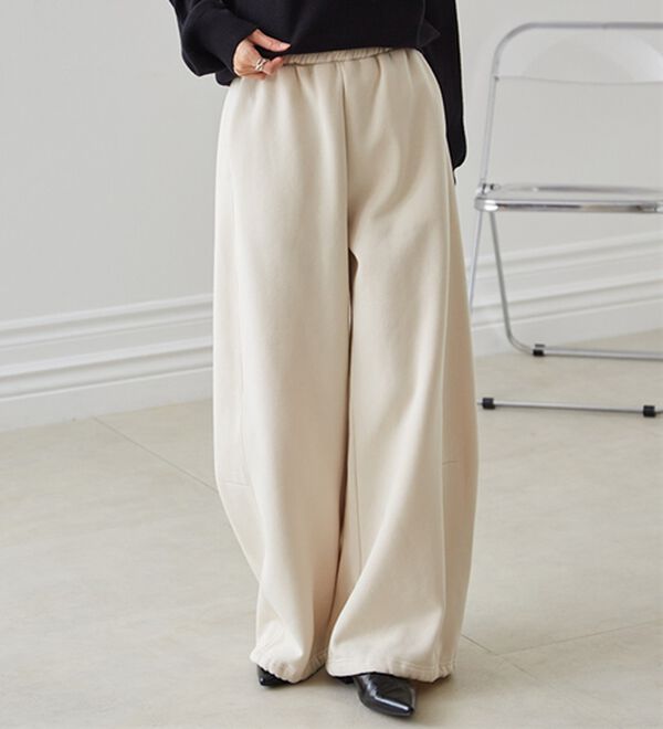 RANAN（ラナン）の「裏起毛カーブスウェットパンツ（その他パンツ）」｜詳細画像