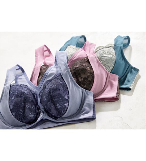 YU'NOW（ユナウ）の「スキッと美姿勢ブラ　～配色カラー～（ブラジャー）」｜詳細画像