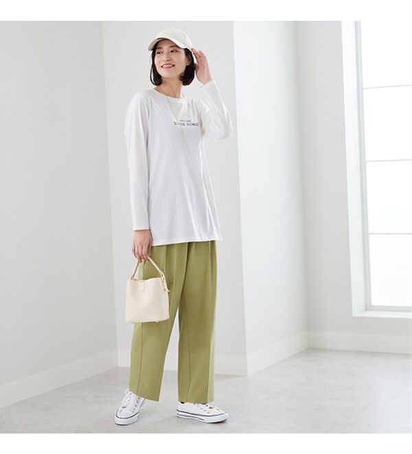 BELLUNA（ベルーナ）の「時短コーデ！ダンボール素材ロングカーデアンサンブル（アンサンブル）」｜詳細画像