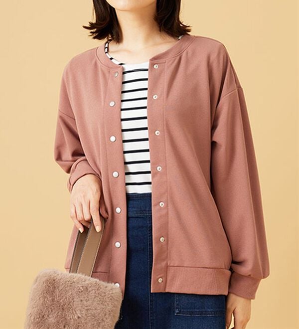 BELLUNA（ベルーナ）の「ストレッチジョーゼット素材カーディガン（その他カーディガン）」｜ローズピンク