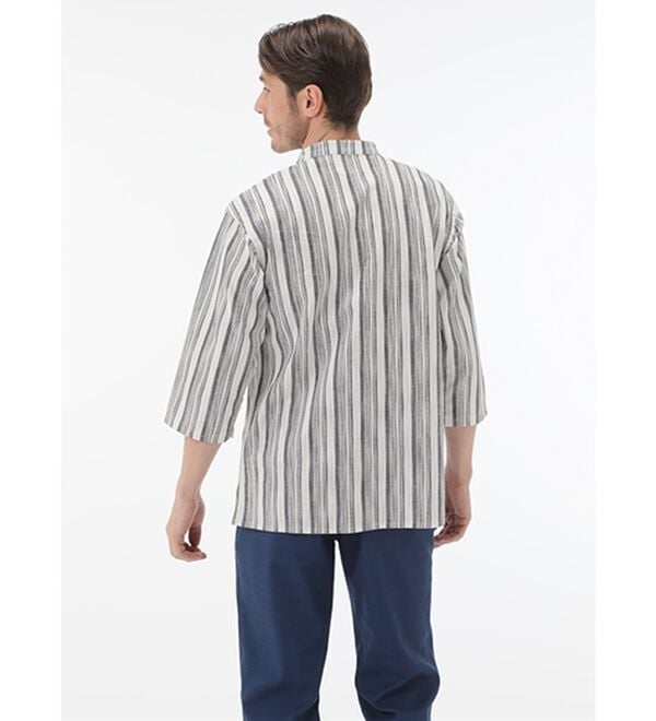 「ざっくり木綿のゆったりリラックスシャツ（メンズシャツ）」｜詳細画像