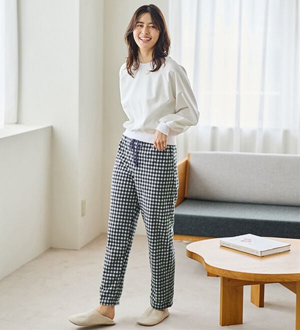 LAVIENNE（ラヴィエンヌ）の「肌側綿１００％あったかフリースボトム（その他パンツ）」｜詳細画像