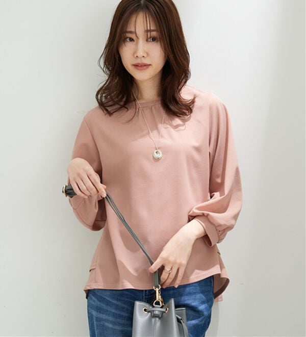 BELLUNA（ベルーナ）の「【再入荷】ボリューム袖美人顔バックフレアーＴブラウス（ブラウス）」｜詳細画像