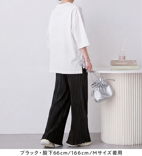 Viola e Viola（ヴィオラ エ ヴィオラ）の「着心地楽ちん！さらっと軽やかプリーツパンツ（フルレングスパンツ）」｜詳細画像