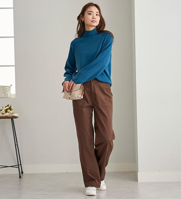 BELLUNA（ベルーナ）の「大人のきれいめベイカーチノパンツ（フルレングスパンツ）」｜詳細画像