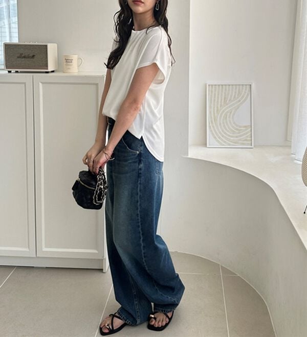 GeeRA（ジーラ）の「前後２ＷＡＹハーフジップＴブラウス（ブラウス）」｜詳細画像