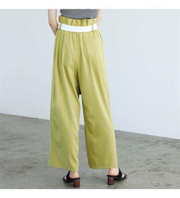 GeeRA（ジーラ）の「ベルト付ツイルパンツ（フルレングスパンツ）」｜詳細画像