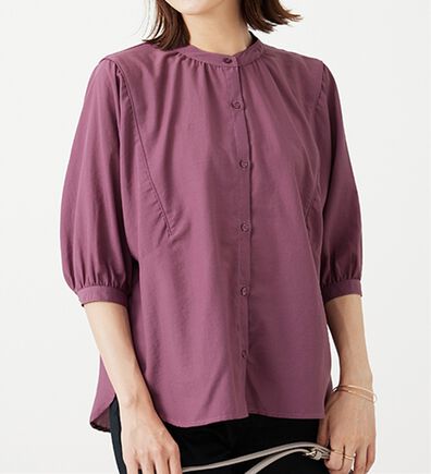 BELLUNA（ベルーナ）の「袖切替ドルマンデザインブラウス（ブラウス）」