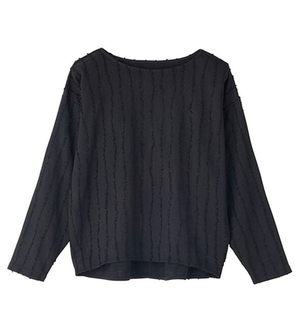 GeeRA（ジーラ）の「シャギージャカードボートネックカットソー（カットソー）」｜詳細画像