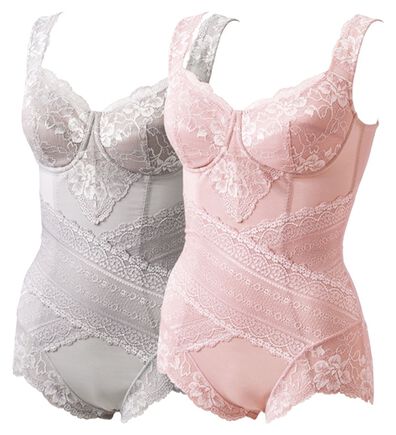 「【２色組】新・ウエストまわりすっきりボディスーツ（ボディスーツ・シェイパー）」