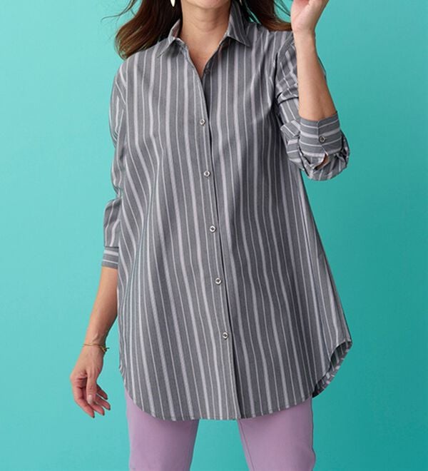 BELLUNA（ベルーナ）の「＜ＳＯＬＯＴＥＸ（Ｒ）＞ストレッチビッグシャツ（シャツ）」｜詳細画像