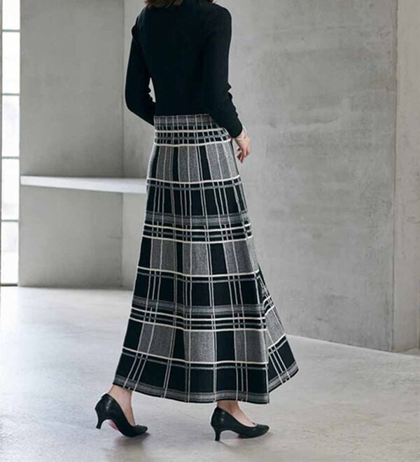 RANAN（ラナン）の「チェックジャカードニットワンピース（ニットワンピース）」｜詳細画像