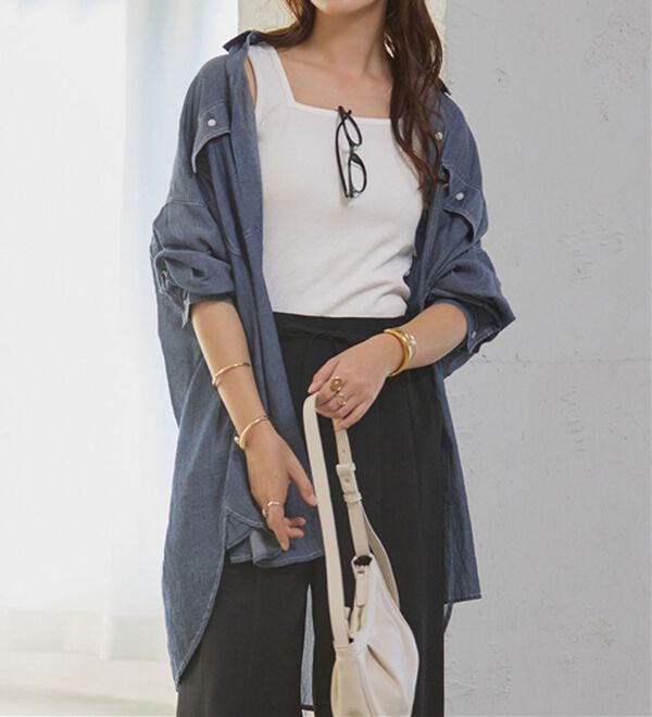 Viola e Viola（ヴィオラ エ ヴィオラ）の「保冷剤ポケット付スクエアタンクトップ（タンクトップ・キャミソール）」｜詳細画像