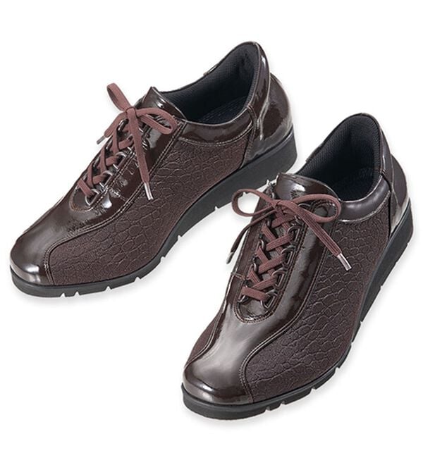 ルフラン（ルフラン）の「時見さんのスッと履ける５Ｅトラベルウォーキング（スニーカー）」｜ダークブラウン