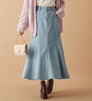 alotta（アロッタ）の「デニム素材マーメイドスカート（ロングスカート）」｜詳細画像