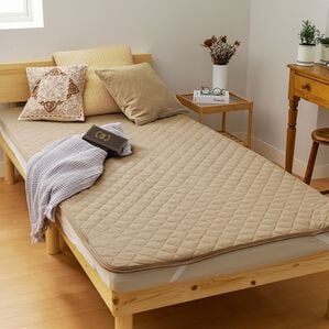 iellio（イエリオ）の「【８日間限定価格】タオル地が気持ちいい！綿１００％敷パッド＜オールシーズン・天然素材・洗える・乾きやすい＞（敷パッド）」｜モカブラウン