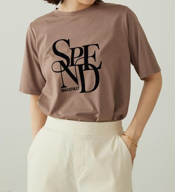 BELLUNA（ベルーナ）の「フロッキープリントロゴプルオーバー（カットソー）」｜詳細画像