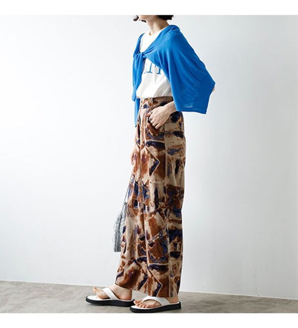 GeeRA（ジーラ）の「プリントリラックスワイドパンツ（フルレングスパンツ）」｜詳細画像