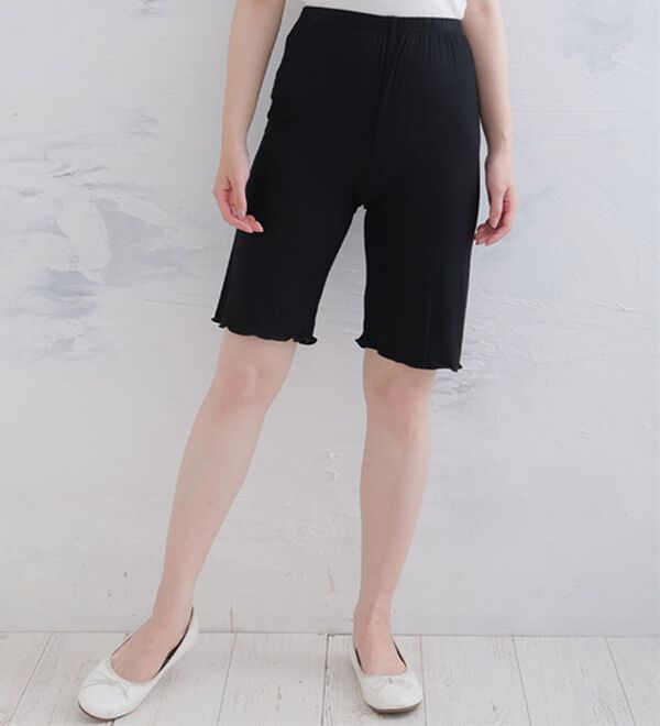 A HAPPY MARILYN（アハッピーマリリン）の「【３Ｌ～８Ｌ】＜選べる丈＞なめらかシルクタッチぺチパンツ（肌着・インナーウェア）」｜詳細画像