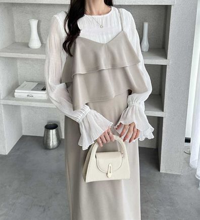 GeeRA（ジーラ）の「フリルキャミワンピース（カットソーワンピース）」