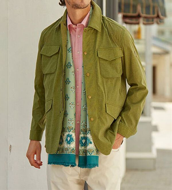 「＜コムルヴァン・オム＞ミリタリーライトジャケット（メンズジャケット）」｜詳細画像