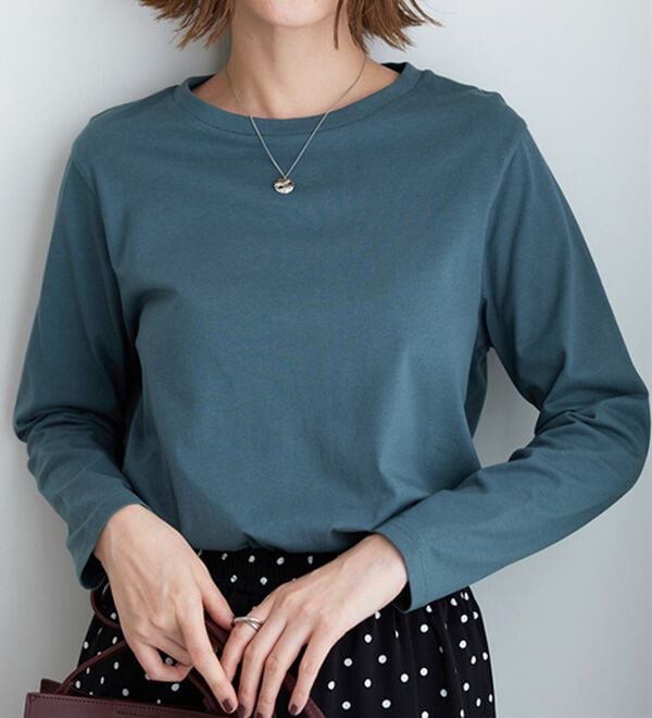 BELLUNA（ベルーナ）の「綿１００％大人顔サマ見えプルオーバー（カットソー）」｜詳細画像