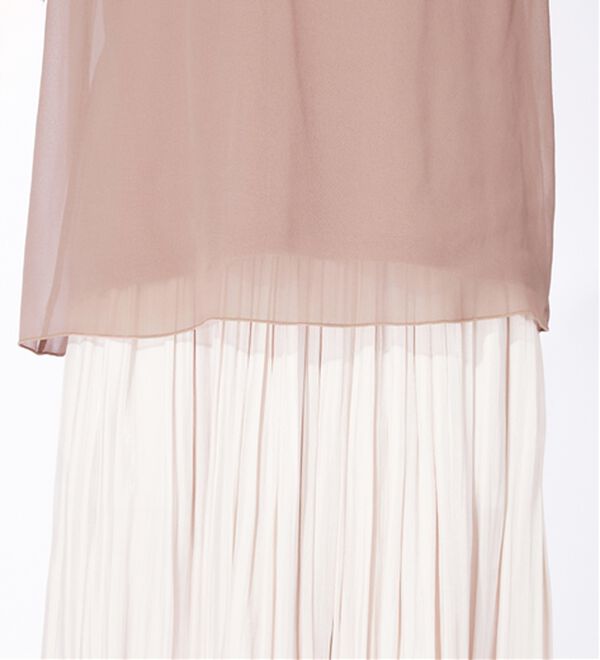 BELLUNA（ベルーナ）の「花柄レースシフォン重ねプルオーバー（カットソー）」｜詳細画像