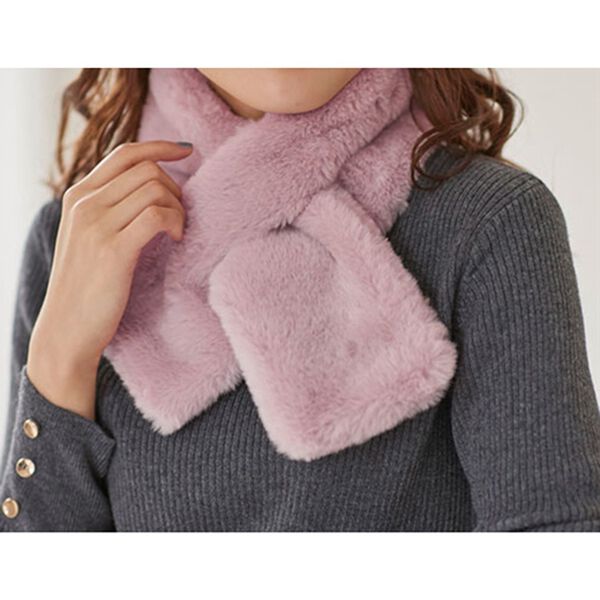 BELLUNA（ベルーナ）の「ファーマフラー（ストール・スカーフ・マフラー）」｜ピンク