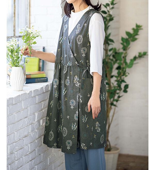 ルフラン（ルフラン）の「【２色組】ナチュラル柄ほっこりエプロン（エプロン）」｜詳細画像