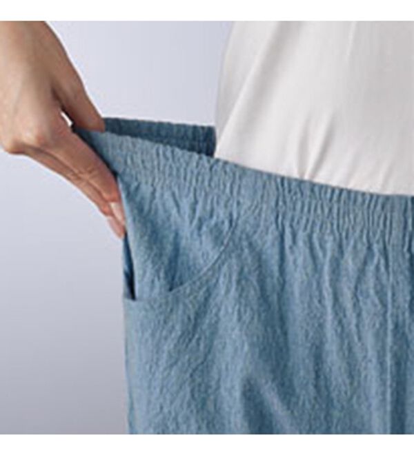 BELLUNA（ベルーナ）の「さらぽこサイズ満載デニムパンツ（フルレングスパンツ）」｜詳細画像