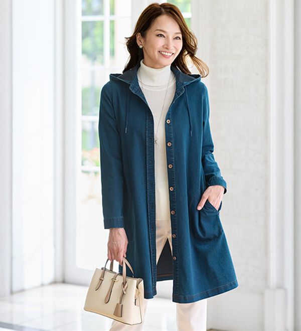 BELLUNA（ベルーナ）の「ストレッチデニムフードブルゾン（ブルゾン）」｜詳細画像