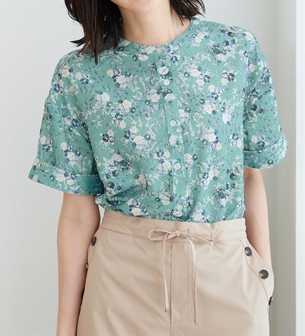 BELLUNA（ベルーナ）の「〈日比谷花壇〉バンドカラーチュニック（チュニック）」｜詳細画像