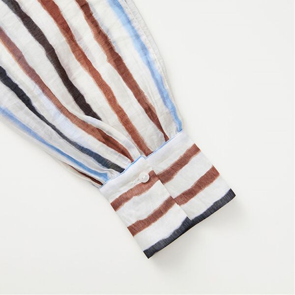 RANAN（ラナン）の「配色ストライプシャツ（シャツ）」｜詳細画像