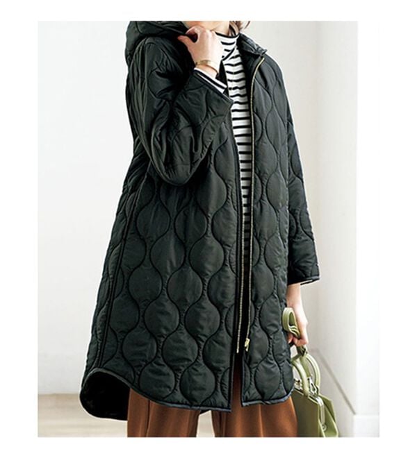 BELLUNA（ベルーナ）の「ゆったりが可愛い！ライナー付キルトコート（ロングコート）」｜詳細画像