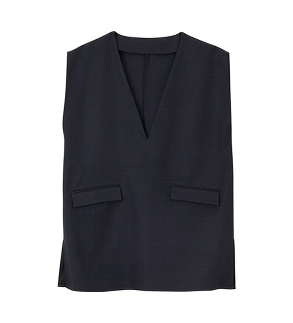 GeeRA（ジーラ）の「リネンライクスラブプルオーバーベスト（ベスト）」｜詳細画像