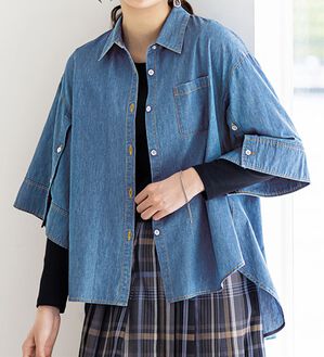 BELLUNA（ベルーナ）の「春の重ね着を楽しむ♪ボタンデザインデニムジャケット（その他ジャケット）」｜詳細画像