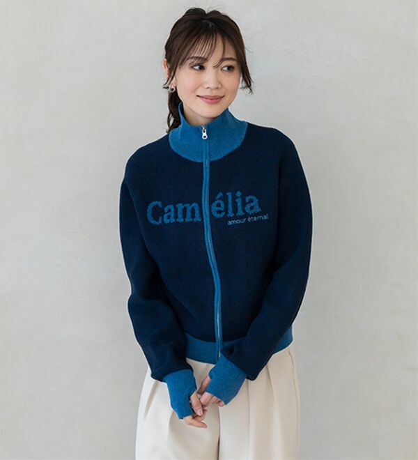 BELLUNA（ベルーナ）の「ジッパーロゴニットパーカー（その他ジャケット）」｜詳細画像