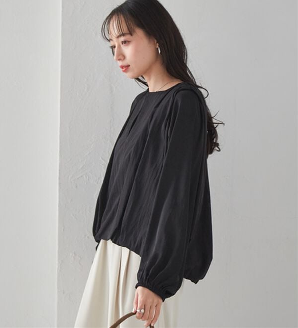 RANAN（ラナン）の「2WAYギャザーバルーンブラウス（ブラウス）」｜詳細画像