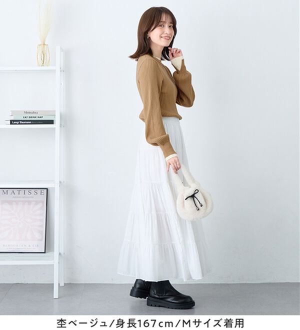 Viola e Viola（ヴィオラ エ ヴィオラ）の「レイヤード風リブニット（ニット・セーター）」｜詳細画像