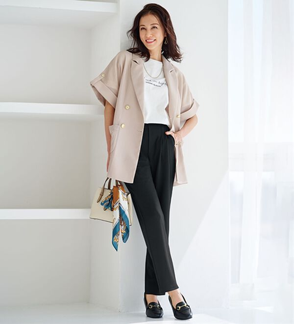 BELLUNA（ベルーナ）の「－３ｋｇ見え大人のゆったりテーパードパンツ（テーパードパンツ）」｜詳細画像