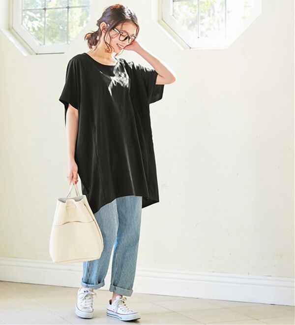 Viola e Viola（ヴィオラ エ ヴィオラ）の「【５つの機能付】ゆるコクーンチュニック（チュニック）」｜詳細画像