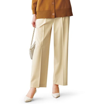 BELLUNA（ベルーナ）の「サマ見え！美脚タック使いワイドパンツ（ワイドパンツ・ガウチョ）」