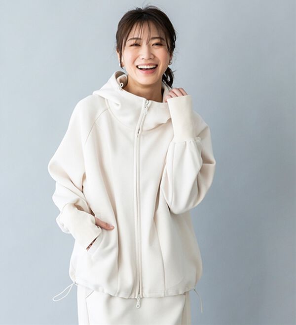 BELLUNA（ベルーナ）の「【ＳＭＡＲＴ　ＥＣＯ　ＪＥＲＳＥＹ】ダブルジップ切替パーカー（パーカー）」｜詳細画像