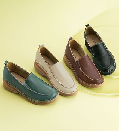 ルフラン（ルフラン）の「＜トゥビーコンティニュード＞４Ｅ牛革モカシンシューズ（フラットシューズ）」