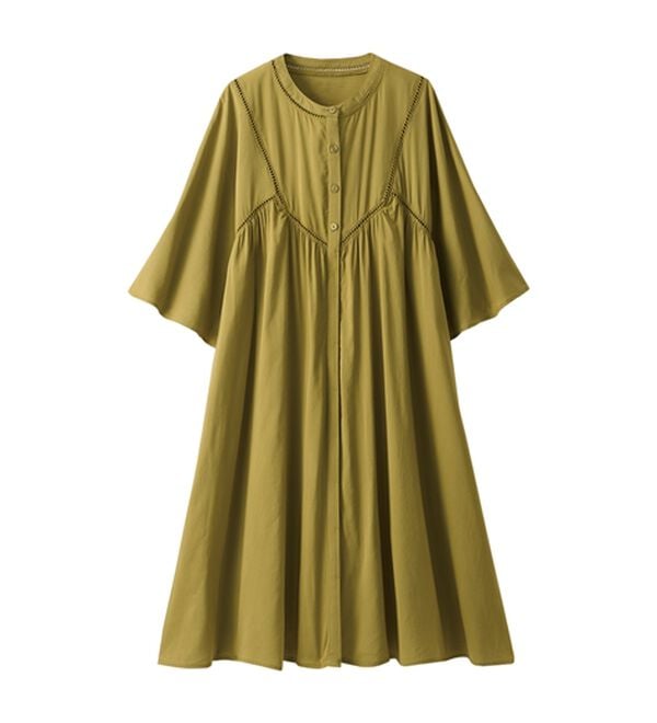 BELLUNA（ベルーナ）の「レース使いフレアーシルエットワンピース（チュニックワンピース）」｜詳細画像